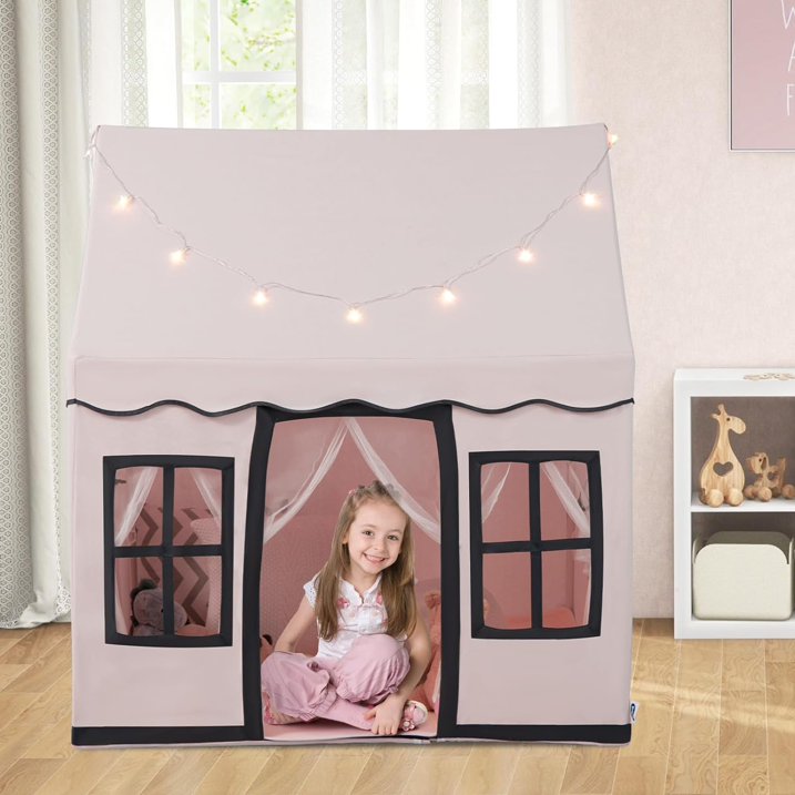 OLAKIDS Kids Play Tent, Anti-Trip Large Playhouse Toys, Indoor Outdoor Princess Tents Castle