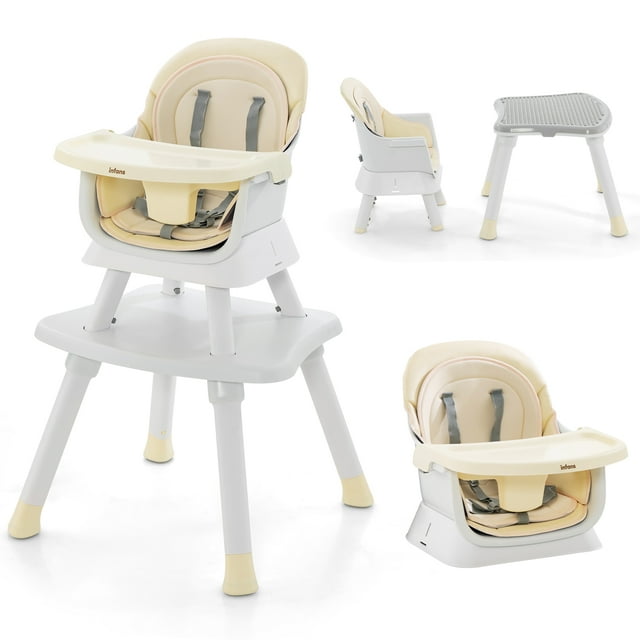 OLAKIDS 8 in 1 Baby High Chair, Convertible Highchair for Babies and Toddlers, Infant Dining Booster Seat