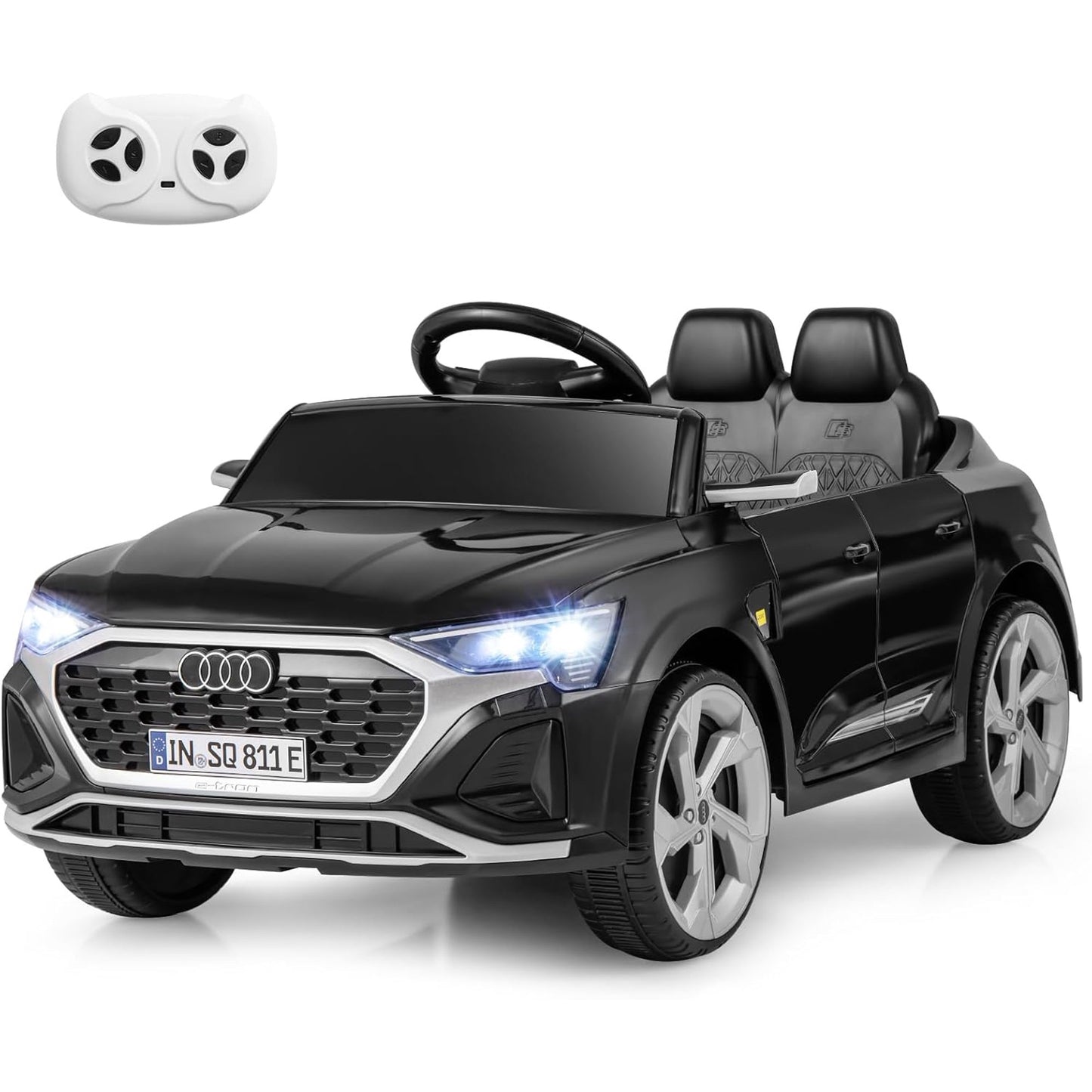 Licensed Audi SQ8 Ride on Car by OLAKIDS, Battery Powered Electric Vehicle for with Remote Control, Adjustable Music, LED Lights, Suspension, Driving Toy Gift for Kids Toddler Age 3+