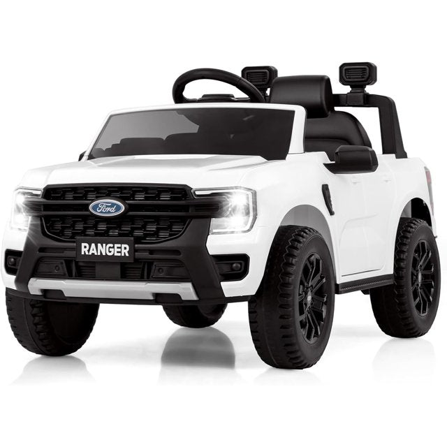 Licensed Ford Ranger Ride on Car for Kids by OLAKIDS, 12V Electric Vehicle with Remote Control, Toddlers Battery Powered Toy Gift with 2 Speeds, Wheels Suspension, Storage Space, Bluetooth USB