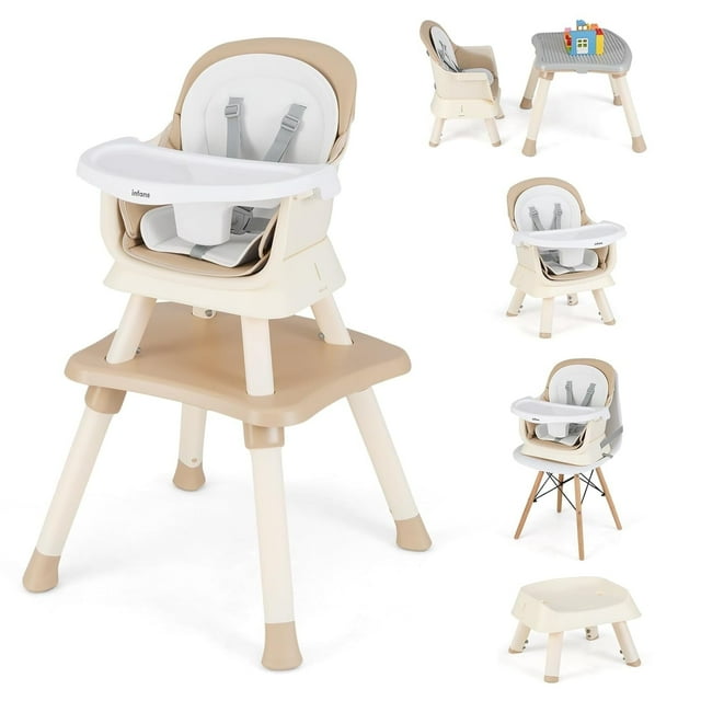 OLAKIDS 8 in 1 Baby High Chair, Convertible Highchair for Babies and Toddlers, Infant Dining Booster Seat