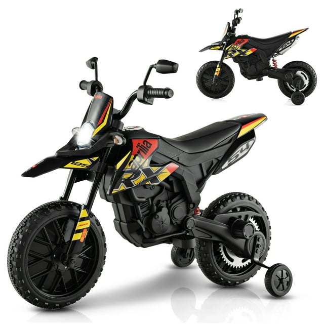 OLAKIDS Kids Motorcycle 12V, Electric Ride-on Motorbike for Toddlers with Training Wheels