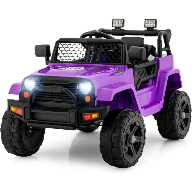 12V Electric Vehicle Car with Remote Control, Toddlers Battery Powered Toy with 2 Speeds, Spring Suspension