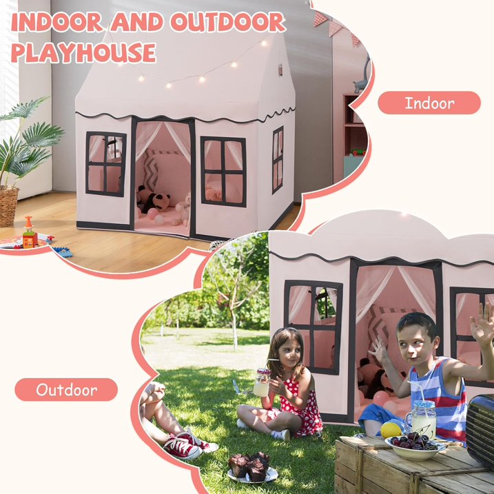 OLAKIDS Kids Play Tent, Anti-Trip Large Playhouse Toys, Indoor Outdoor Princess Tents Castle
