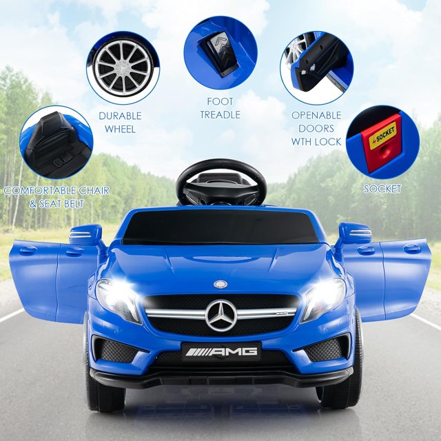 OLAKIDS 12V Electric Kids Ride on Car, Licensed Mercedes Benz GLA45 Toy Car with Remote Control
