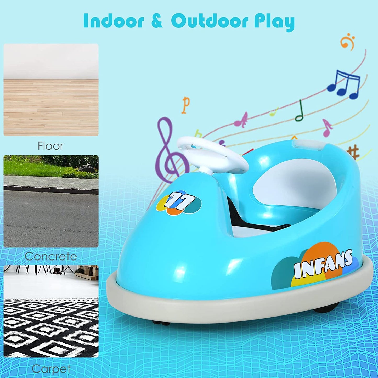 6V Electric Vehicles Ride On Bumper Car Remote Control OLAKIDS
