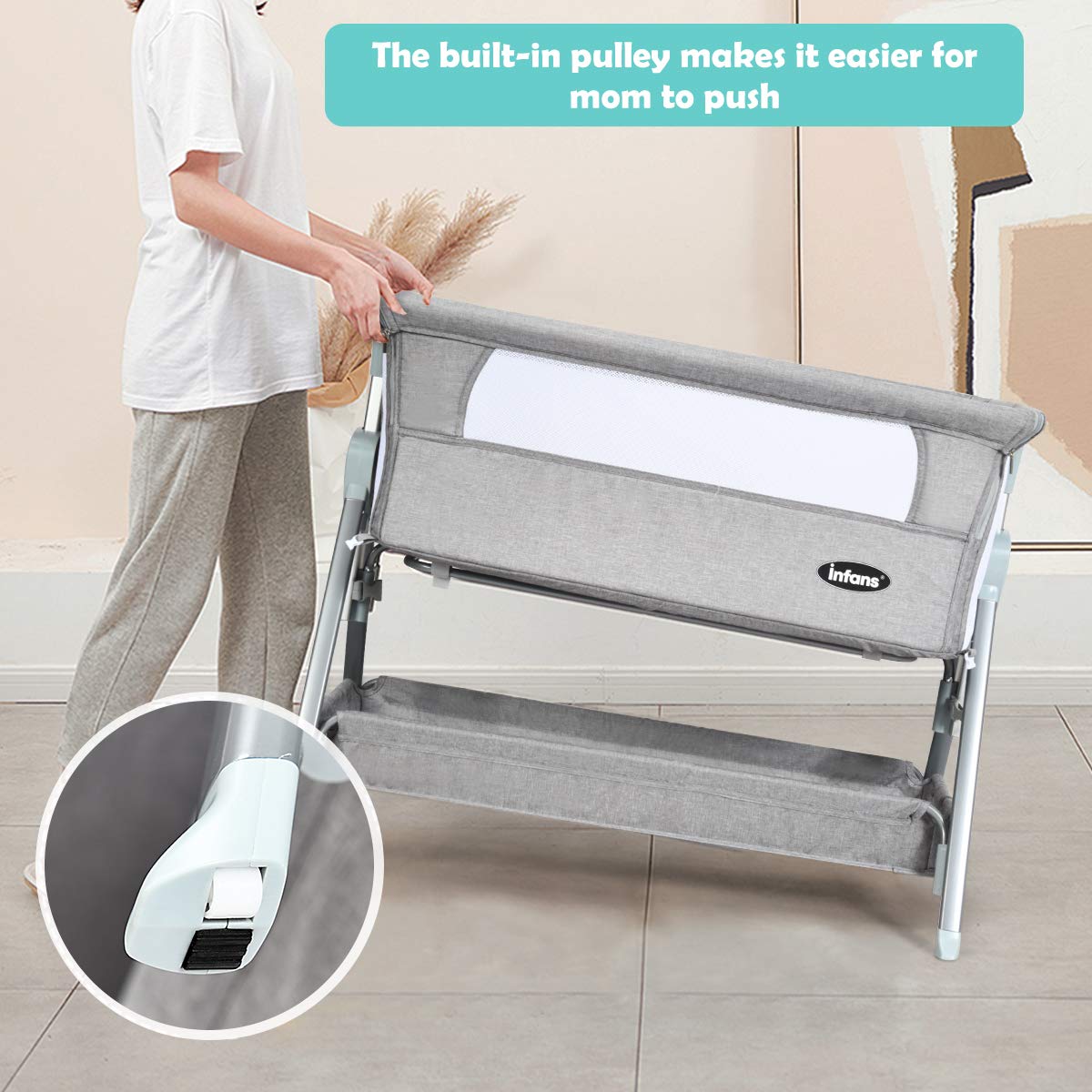 Baby Bassinet Bedside Sleeper with Spine Protecting Support OLAKIDS