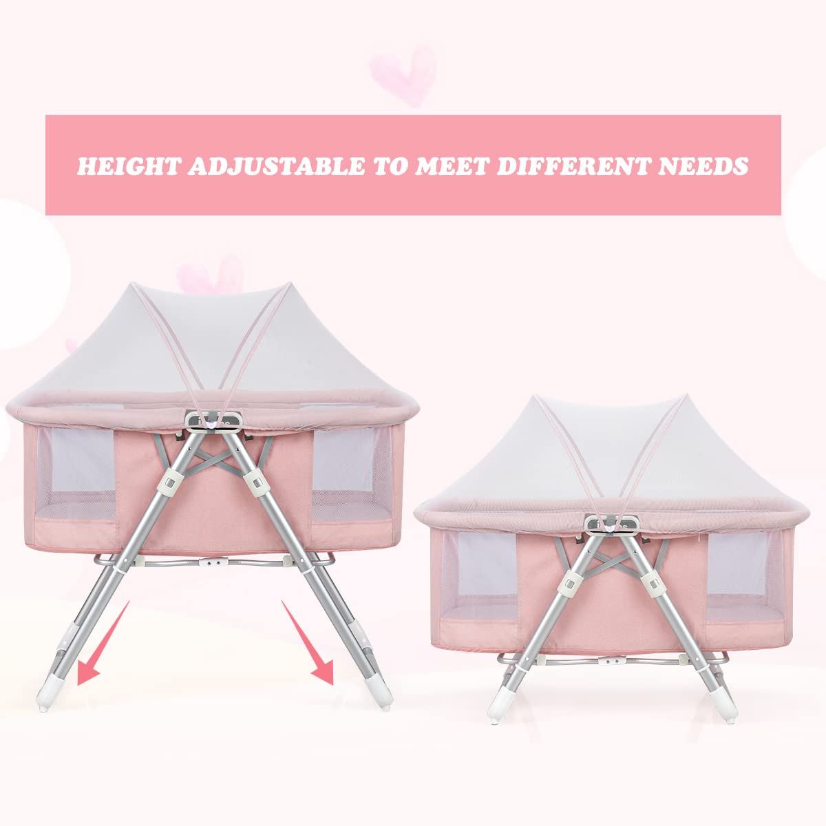 2-in-1 Rocking Bassinet for Newborn Baby OLAKIDS