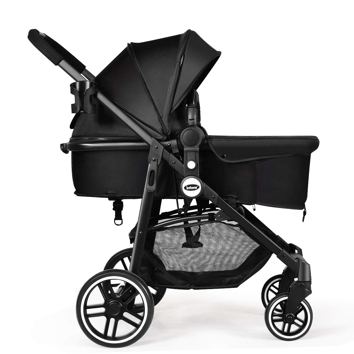 OLAKIDS 2 in 1 Baby Stroller High Landscape Infant Stroller Reversible Bassinet Pram Foldable Pushchair