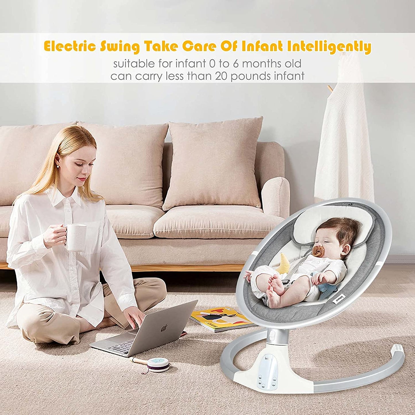 Baby Swing for Infants OLAKIDS