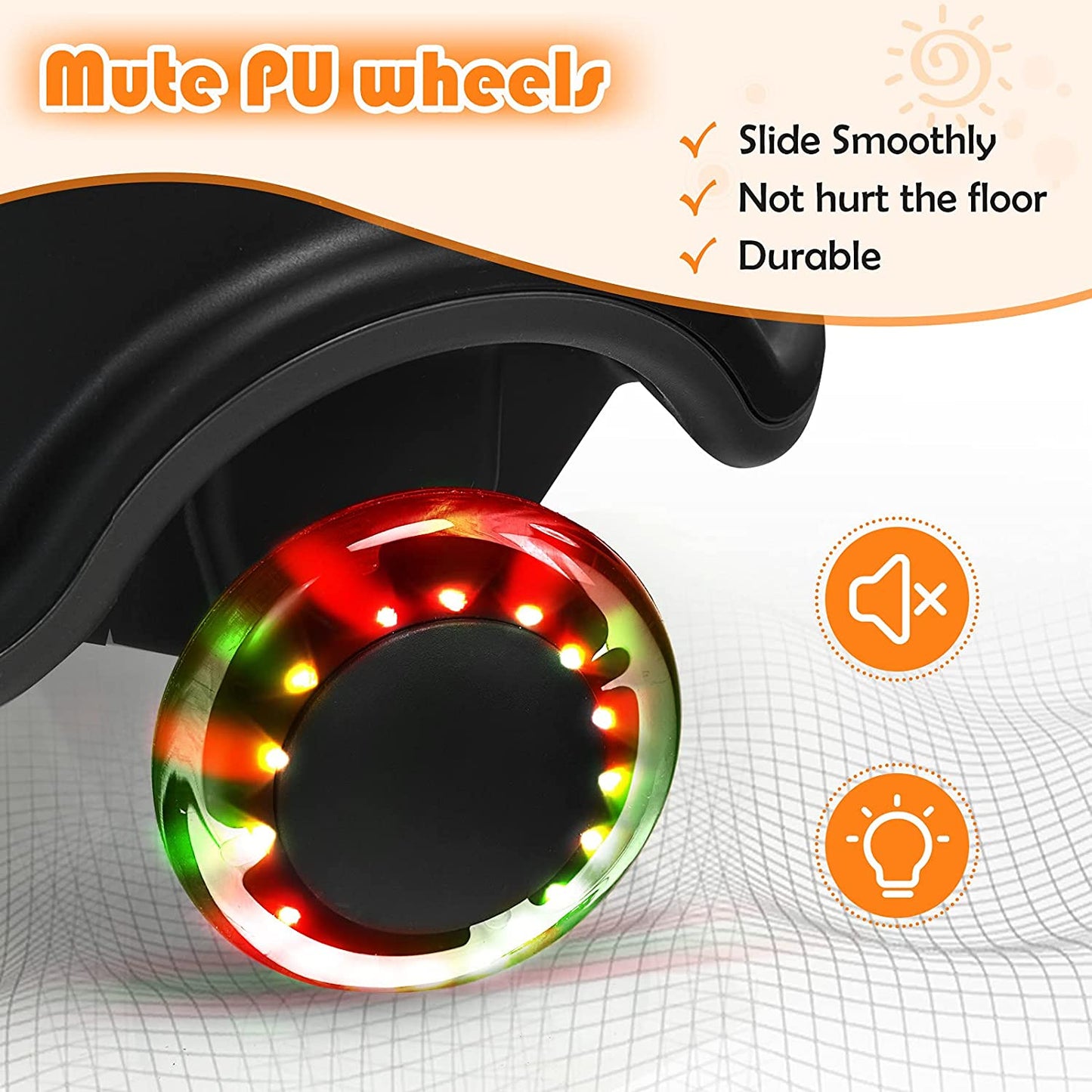 Ride On Toy w/LED Flashing Wheels wiggle Car for Toddlers OLAKIDS