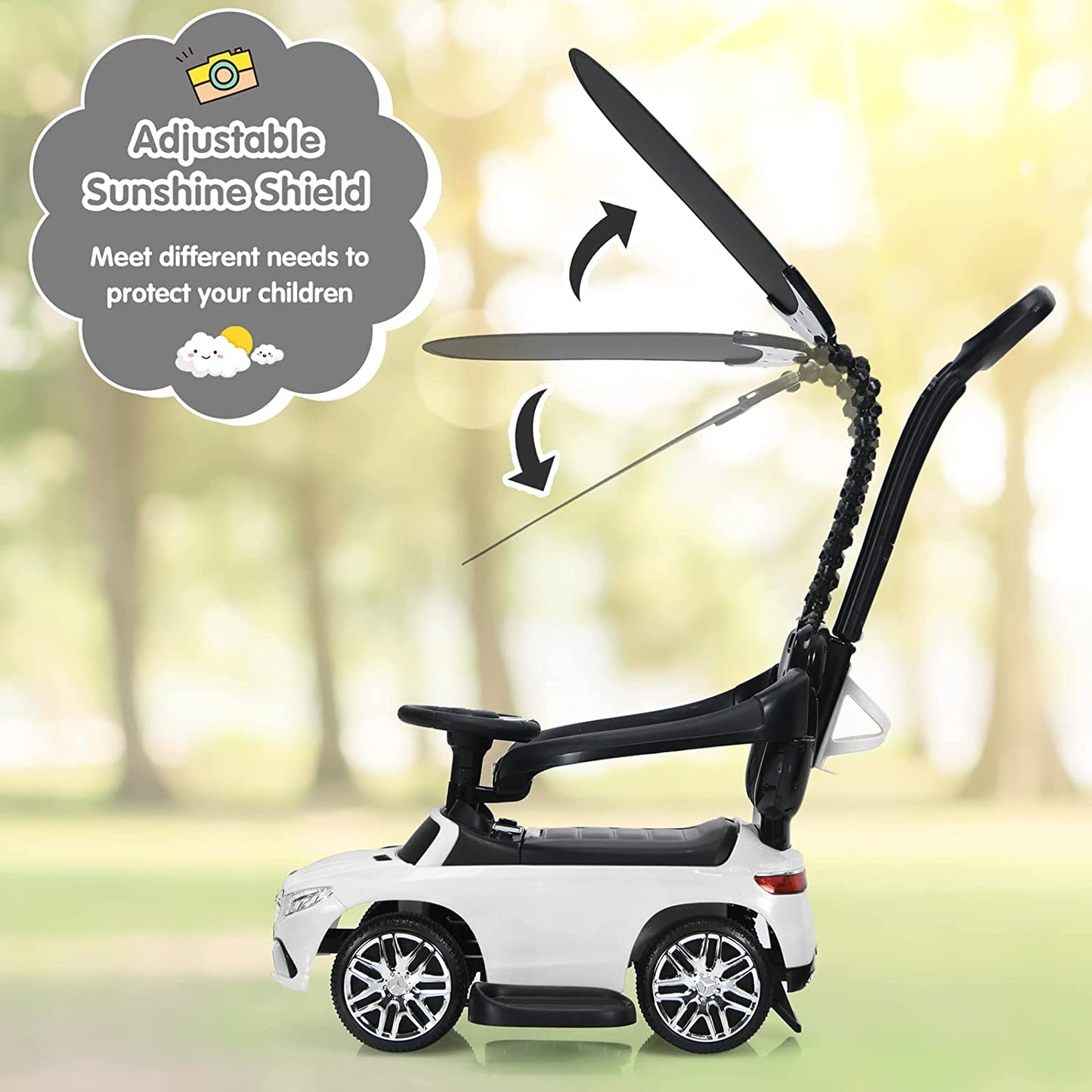 3-in-1 Kids Toy Stroller for Toddlers with Push Handle OLAKIDS