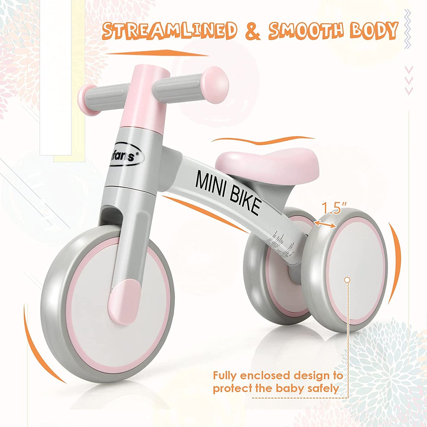 Baby Balance Bike 12-36 Months Kids Riding Toy Bike Indoor Outdoor OLAKIDS