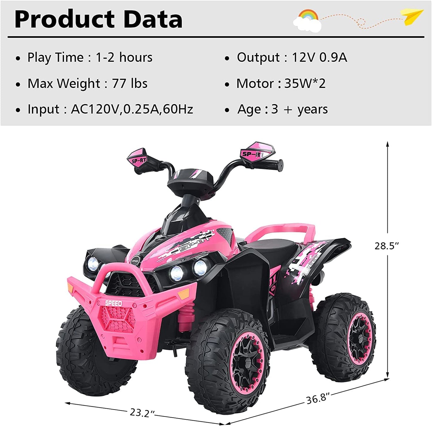 2-in-1 Electric Tractor with Detachable Trailer OLAKIDS