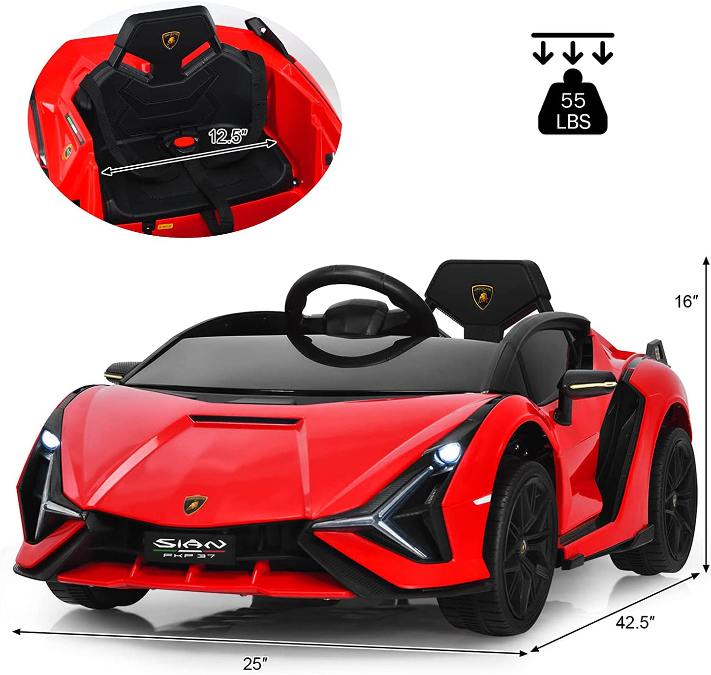 Kids Ride On Car with Parent Remote Control OLAKIDS