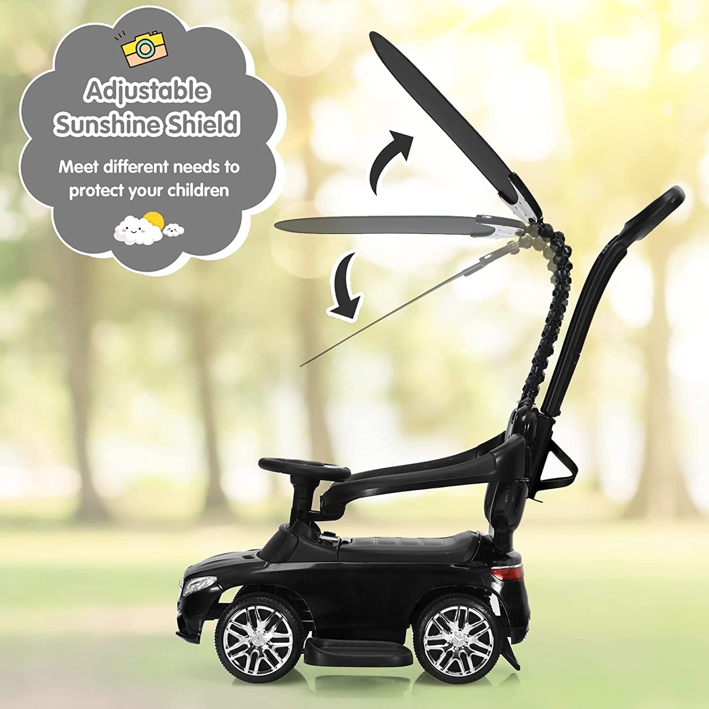 3-in-1 Kids Toy Stroller for Toddlers with Push Handle OLAKIDS