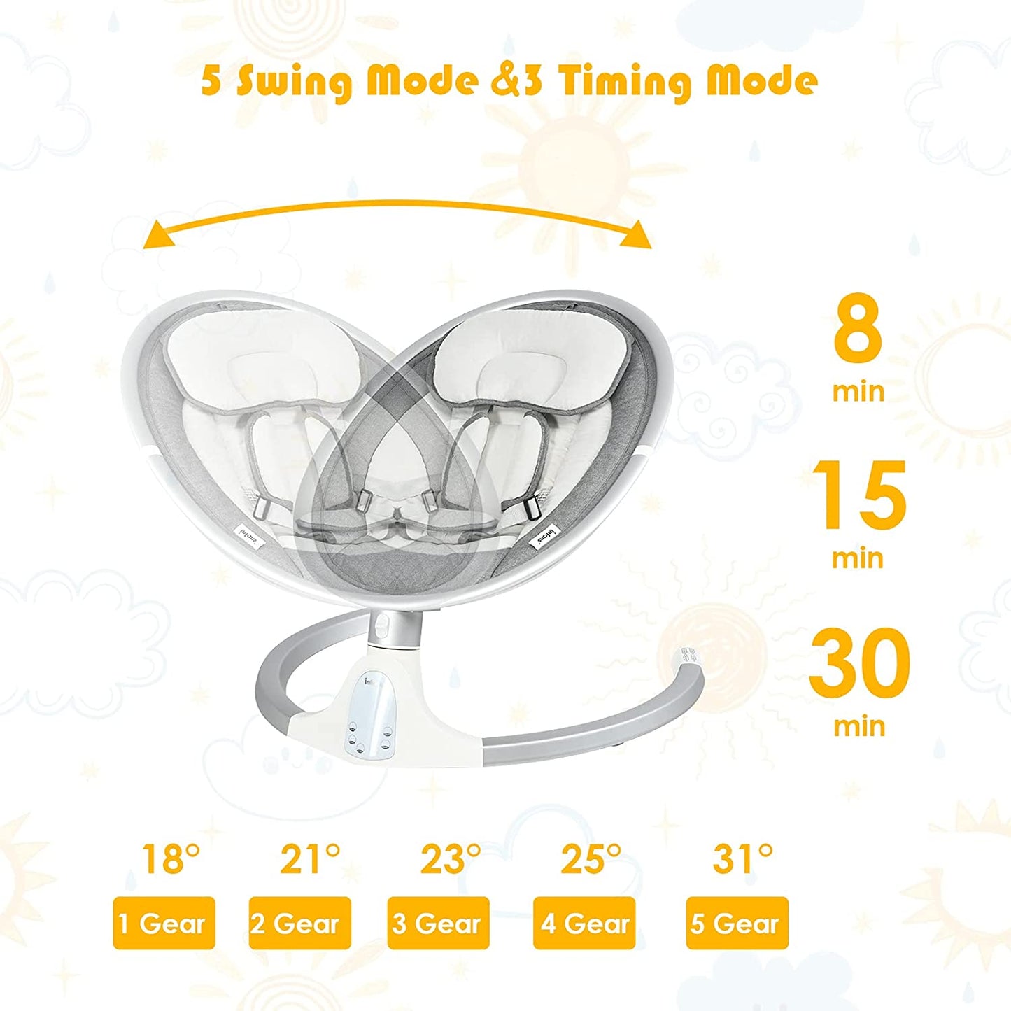 Baby Swing for Infants OLAKIDS