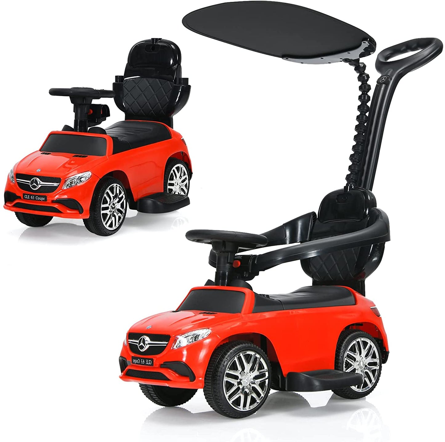 3-in-1 Kids Toy Stroller for Toddlers with Push Handle OLAKIDS