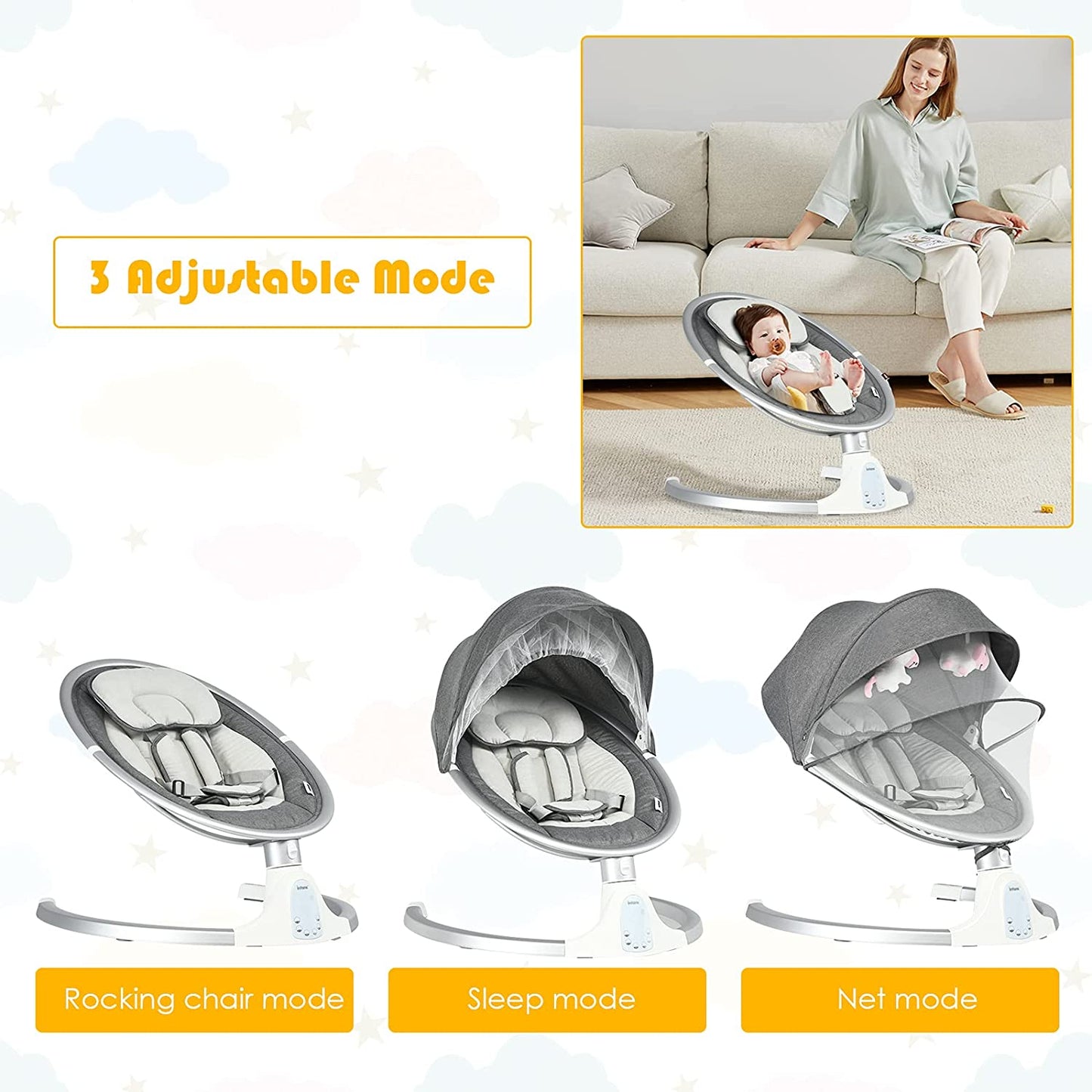 Baby Swing for Infants OLAKIDS