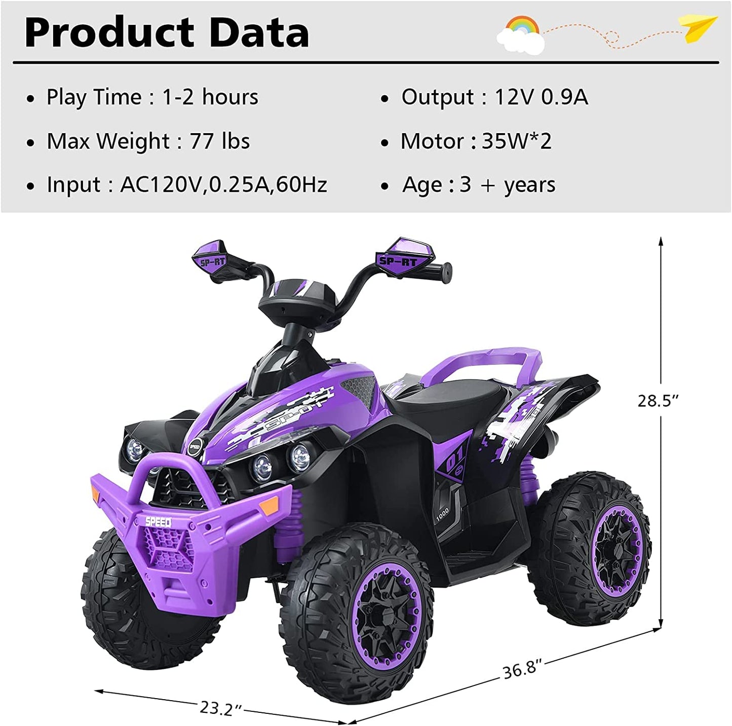 2-in-1 Electric Tractor with Detachable Trailer OLAKIDS