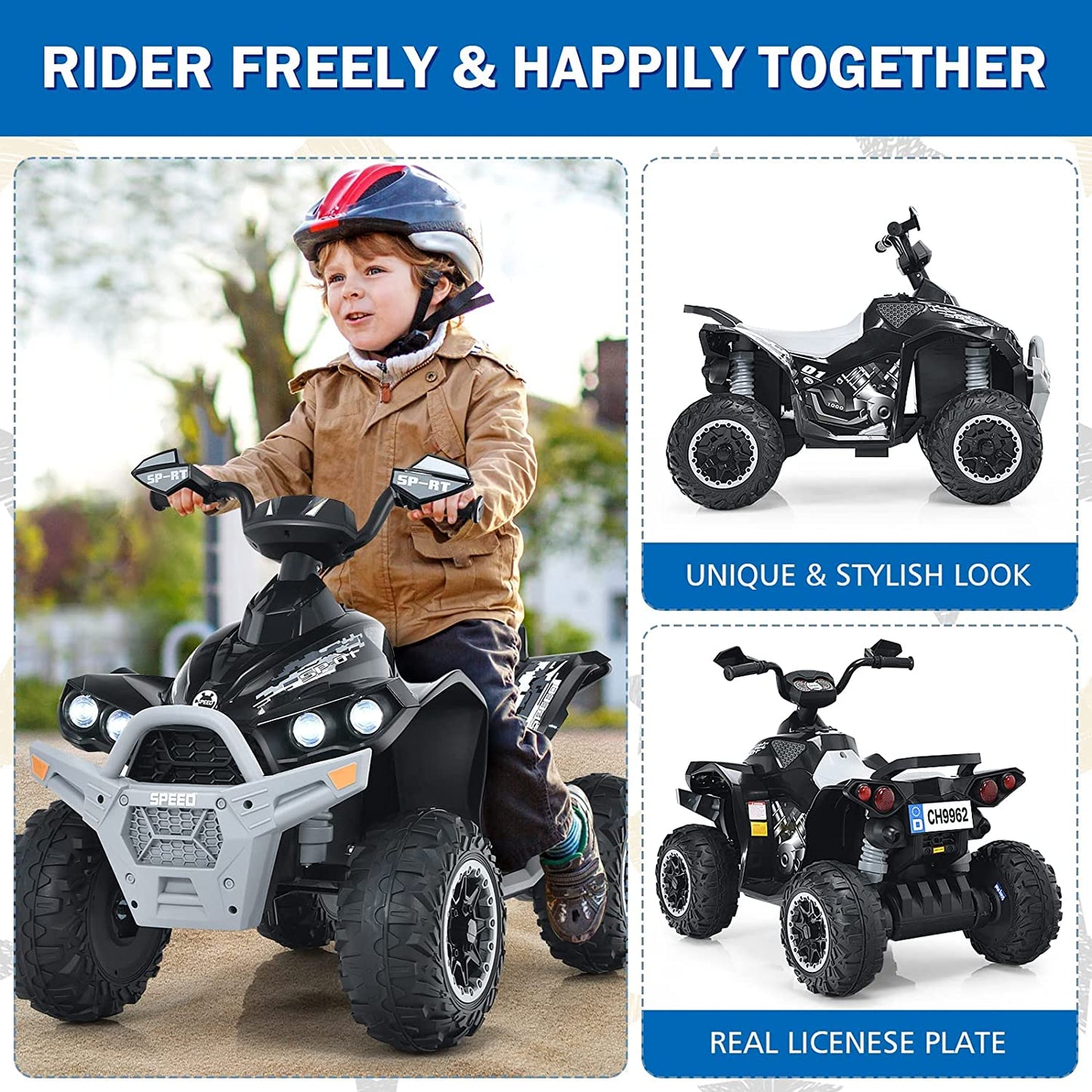 2-in-1 Electric Tractor with Detachable Trailer OLAKIDS