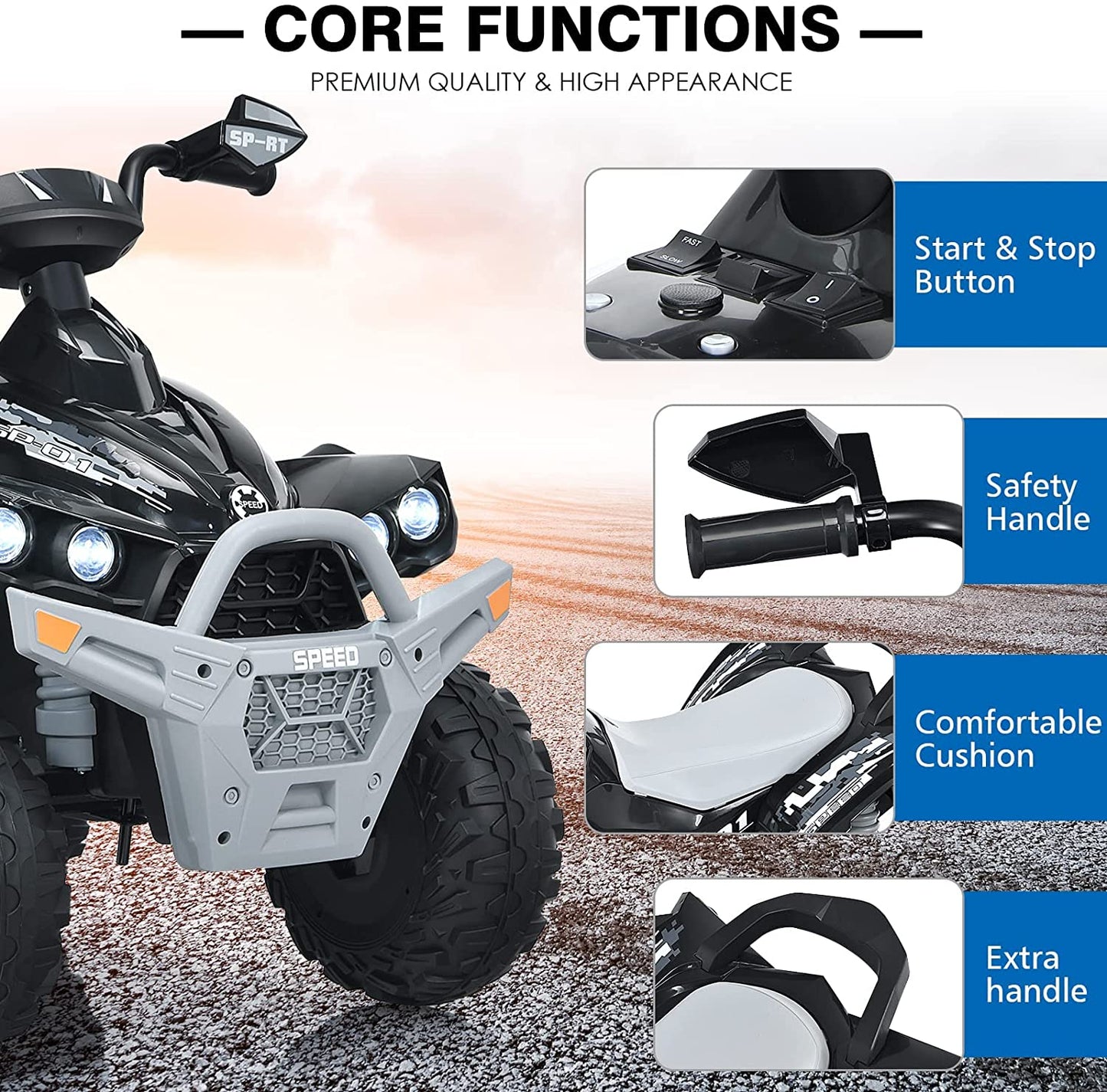 2-in-1 Electric Tractor with Detachable Trailer OLAKIDS