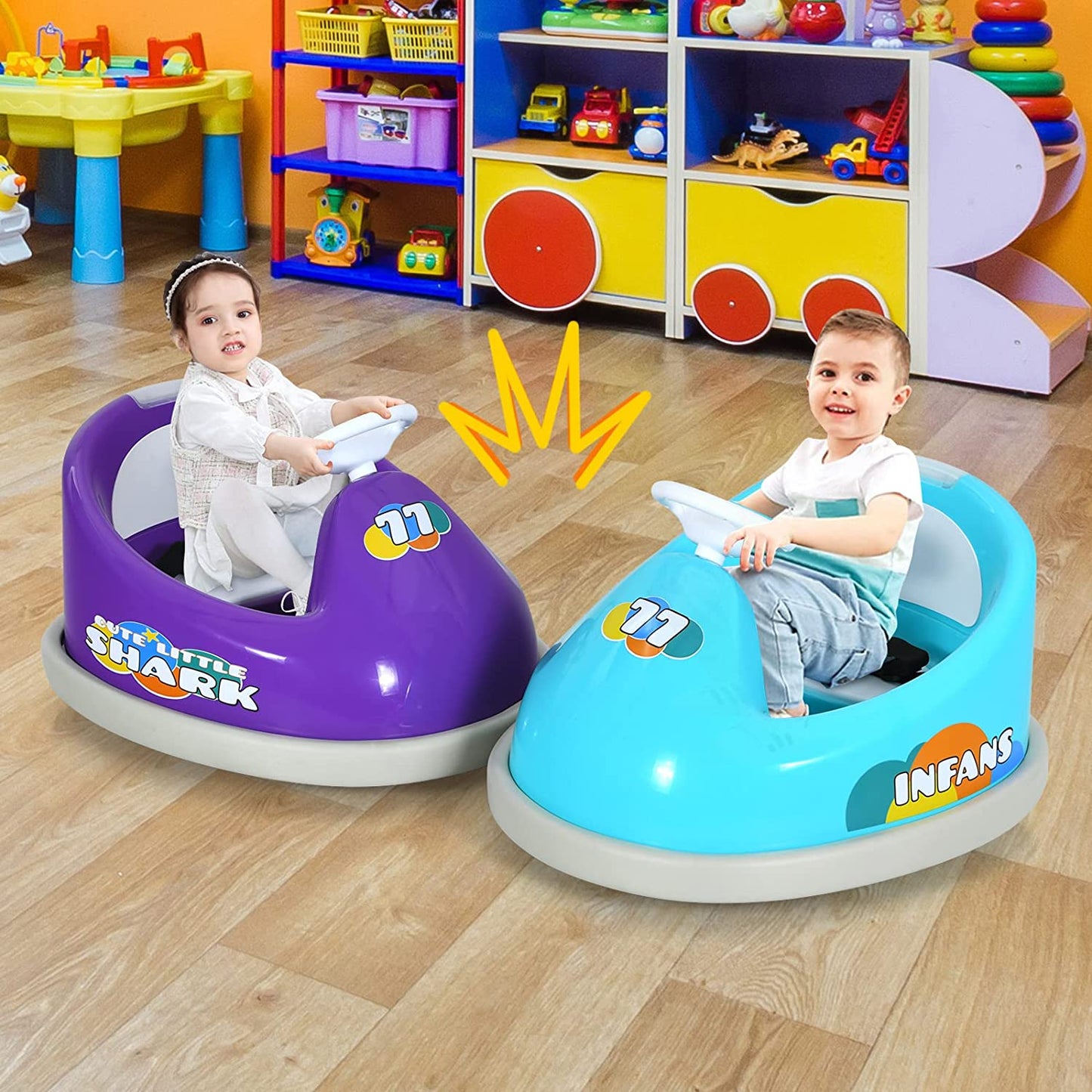 6V Electric Vehicles with Remote Contro Ride On Bumper Car Set OLAKIDS