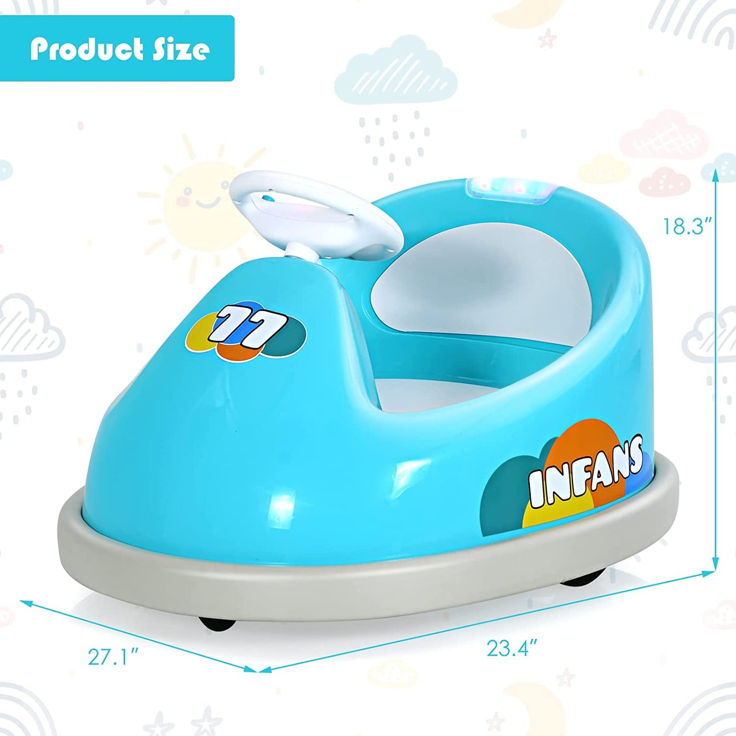 6V Electric Vehicles Ride On Bumper Car Remote Control OLAKIDS