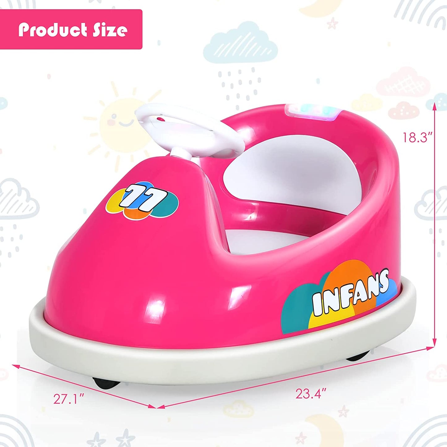 6V Electric Vehicles Ride On Bumper Car Remote Control OLAKIDS