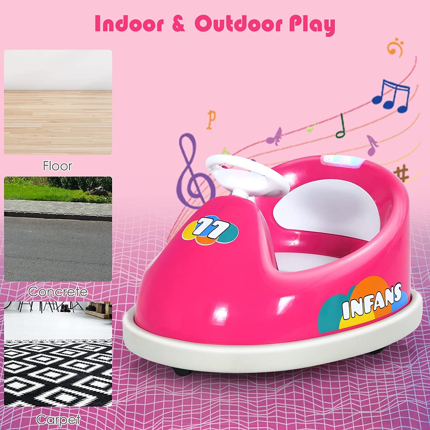 6V Electric Vehicles Ride On Bumper Car Remote Control OLAKIDS