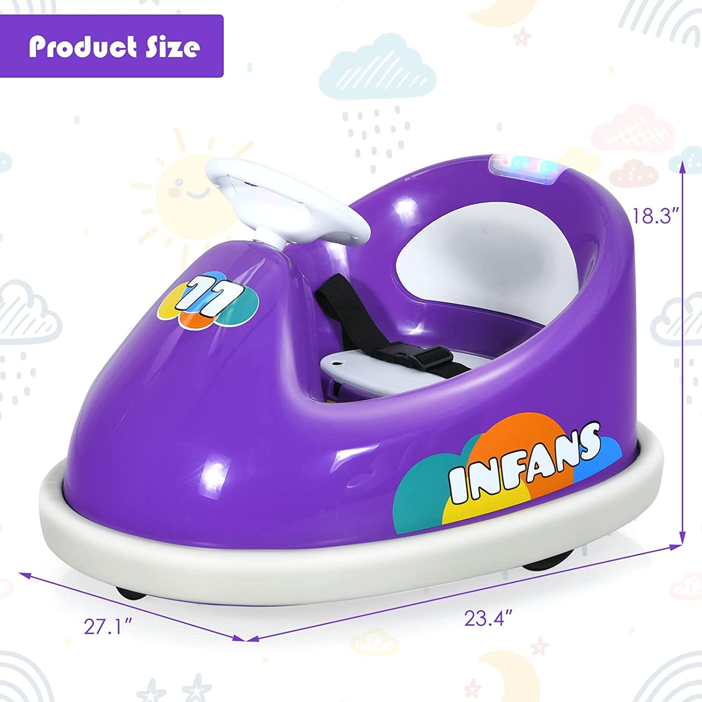 6V Electric Vehicles Ride On Bumper Car Remote Control OLAKIDS