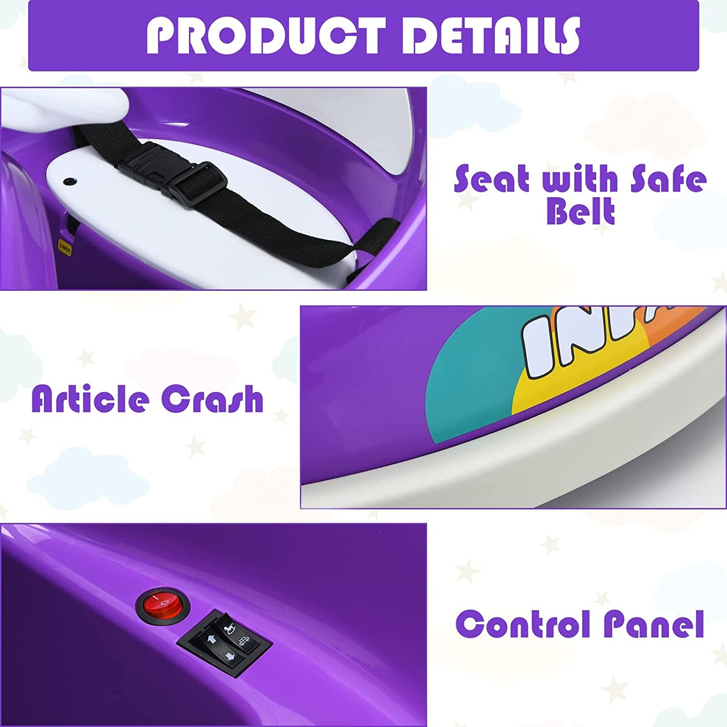6V Electric Vehicles Ride On Bumper Car Remote Control OLAKIDS
