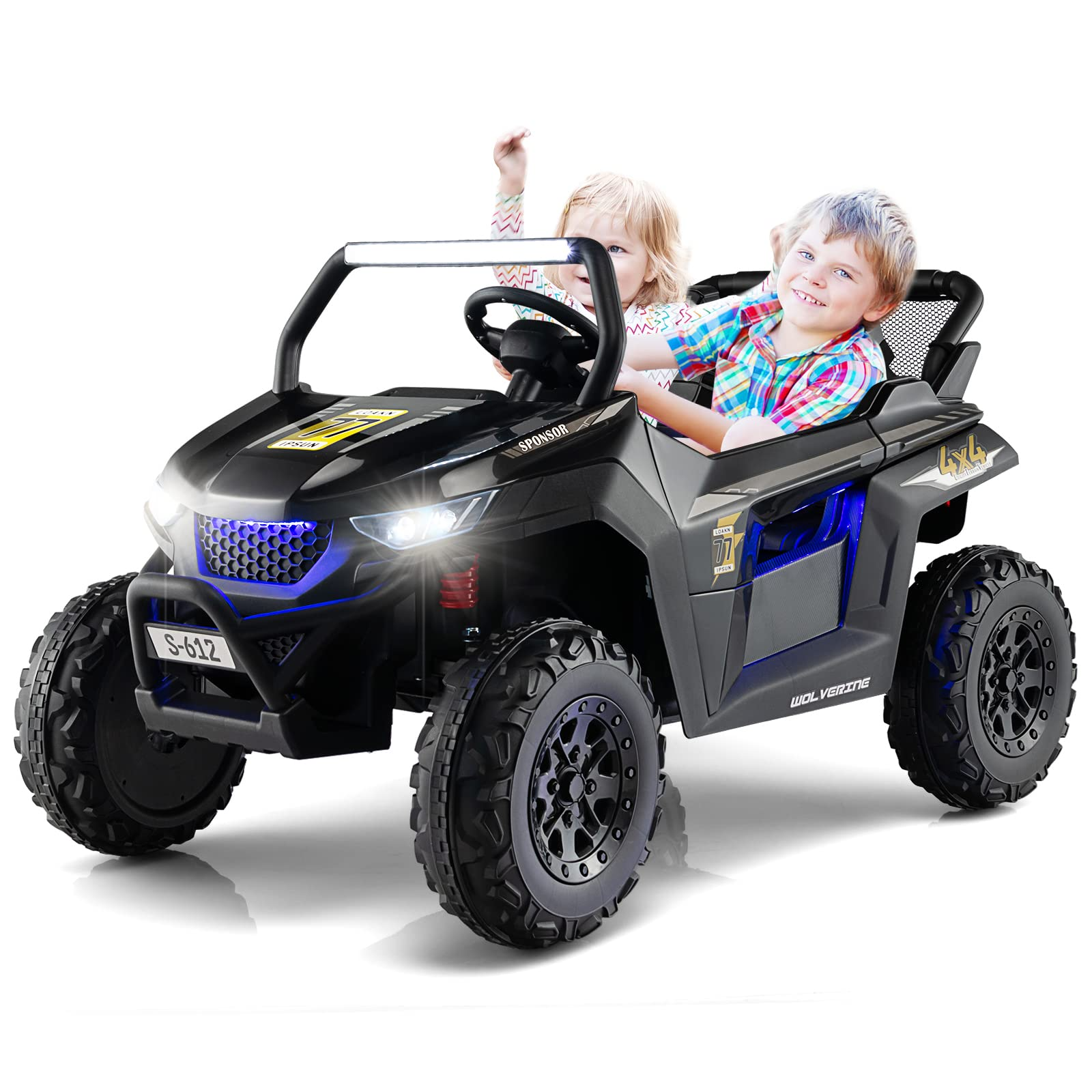 2 child ride on sale on car