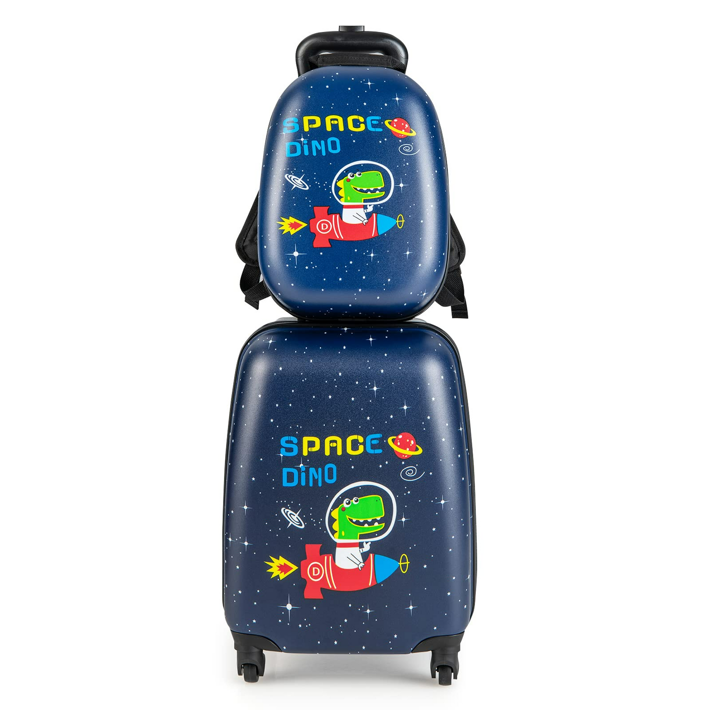 OLAKIDS Kid Luggage Set, 12’â€?Travel Backpack and 16’â€?Carry on Suitcase with Rolling Spinner Wheels for Children Boys Girls OLAKIDS
