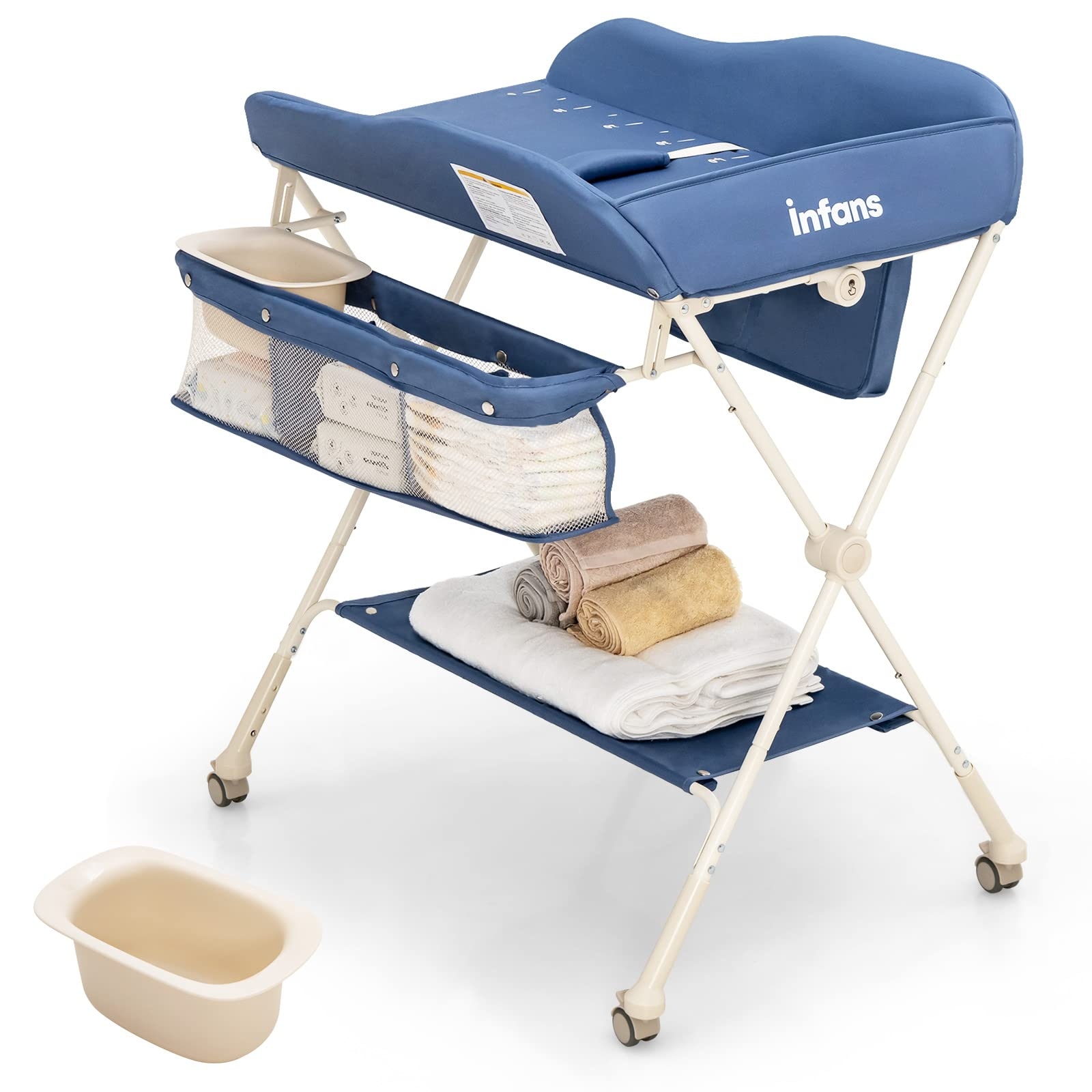 Folding changing table sales