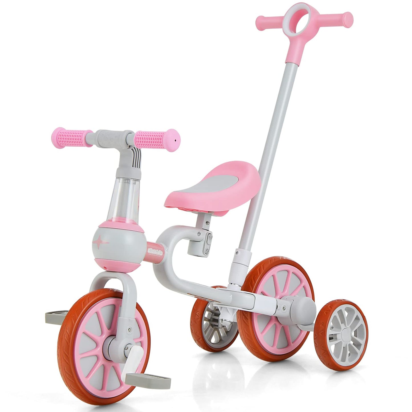 Toddler Tricycle, 5 in 1 Kids Trike for Age 2-4 with Push Handle, Baby Bike with Adjustable Seat and Handle