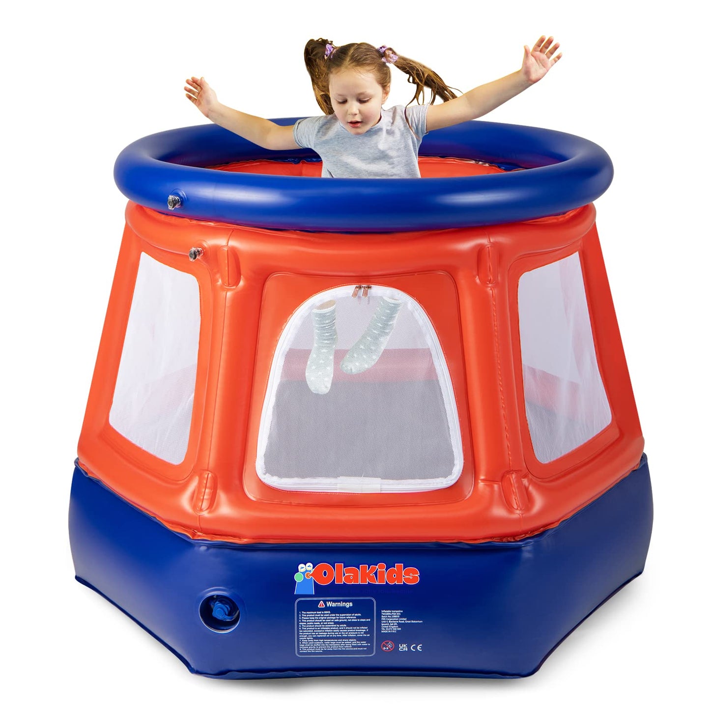 OLAKIDS Inflatable Dome Rocker Bouncer, Outdoor Kids Giant Roll and Play Seesaw Rocke, Toddlers Climbing Game Toy