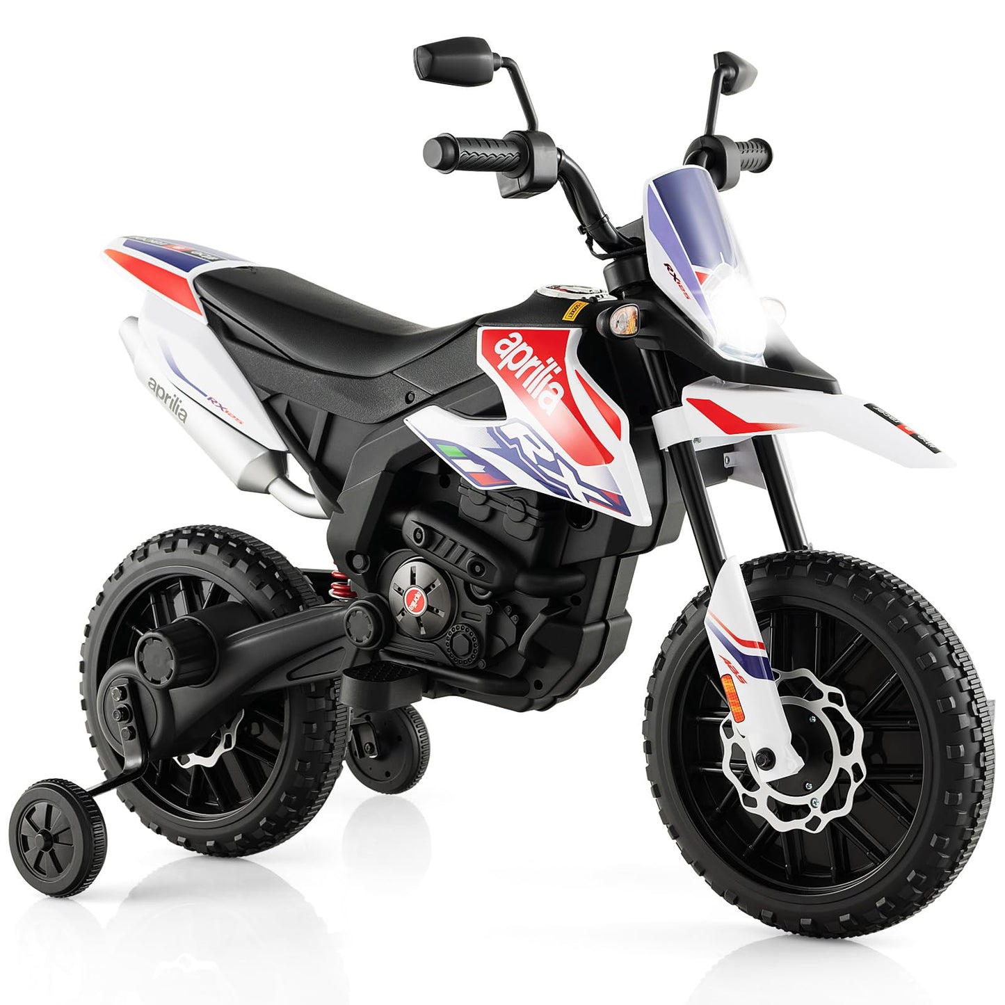 OLAKIDS Kids Motorcycle 12V, Electric Ride-on Motorbike for Toddlers with Training Wheels