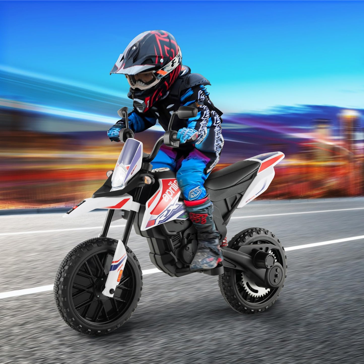 OLAKIDS Kids Motorcycle 12V, Electric Ride-on Motorbike for Toddlers with Training Wheels