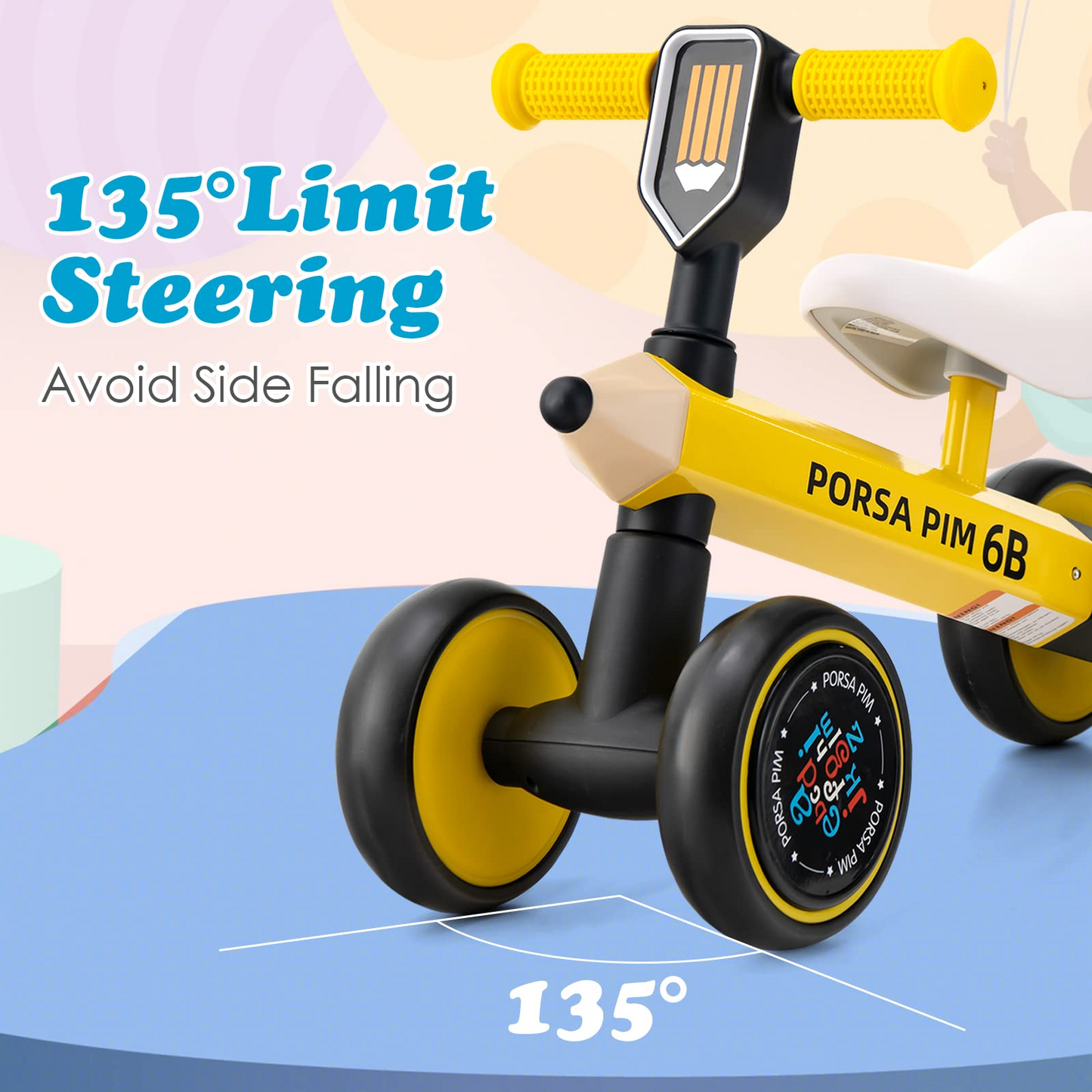 OLAKIDS Baby Balance Bike, Toddler Ride On Bicycle for 1 Year Old, Kids No Pedal Sliding Toy with Silent Wheels OLAKIDS