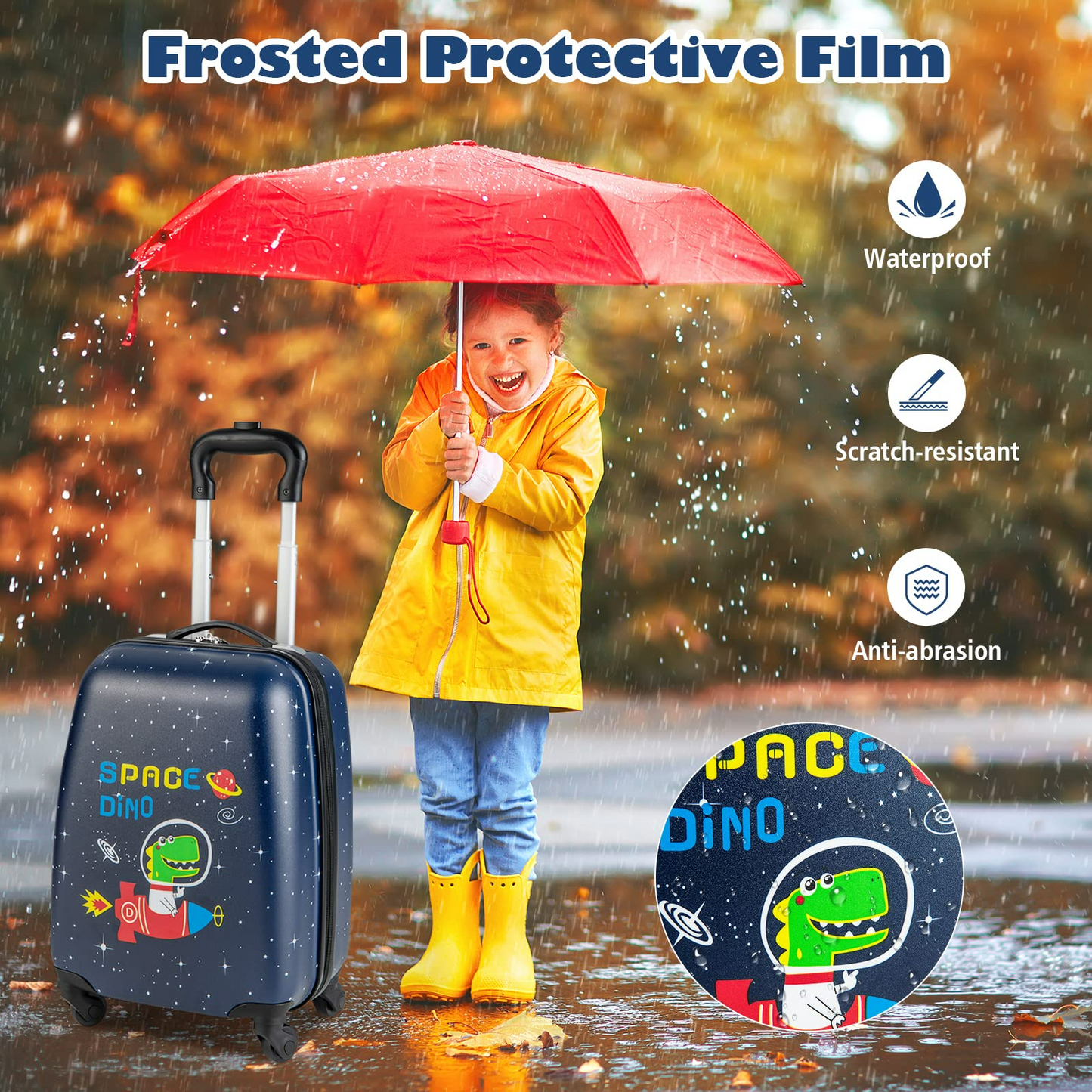 OLAKIDS Kid Luggage Set, 12’â€?Travel Backpack and 16’â€?Carry on Suitcase with Rolling Spinner Wheels for Children Boys Girls OLAKIDS