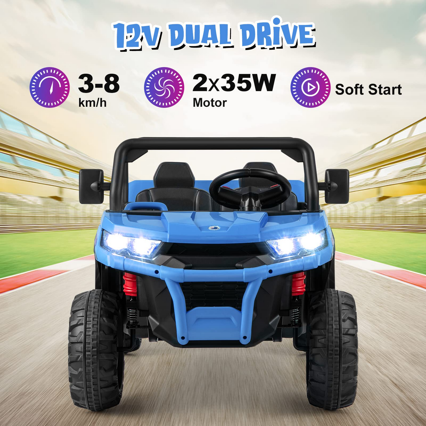 12V Electric Vehicle Dump Truck with Remote Control, Dump Bed and Extra Shovel OLAKIDS