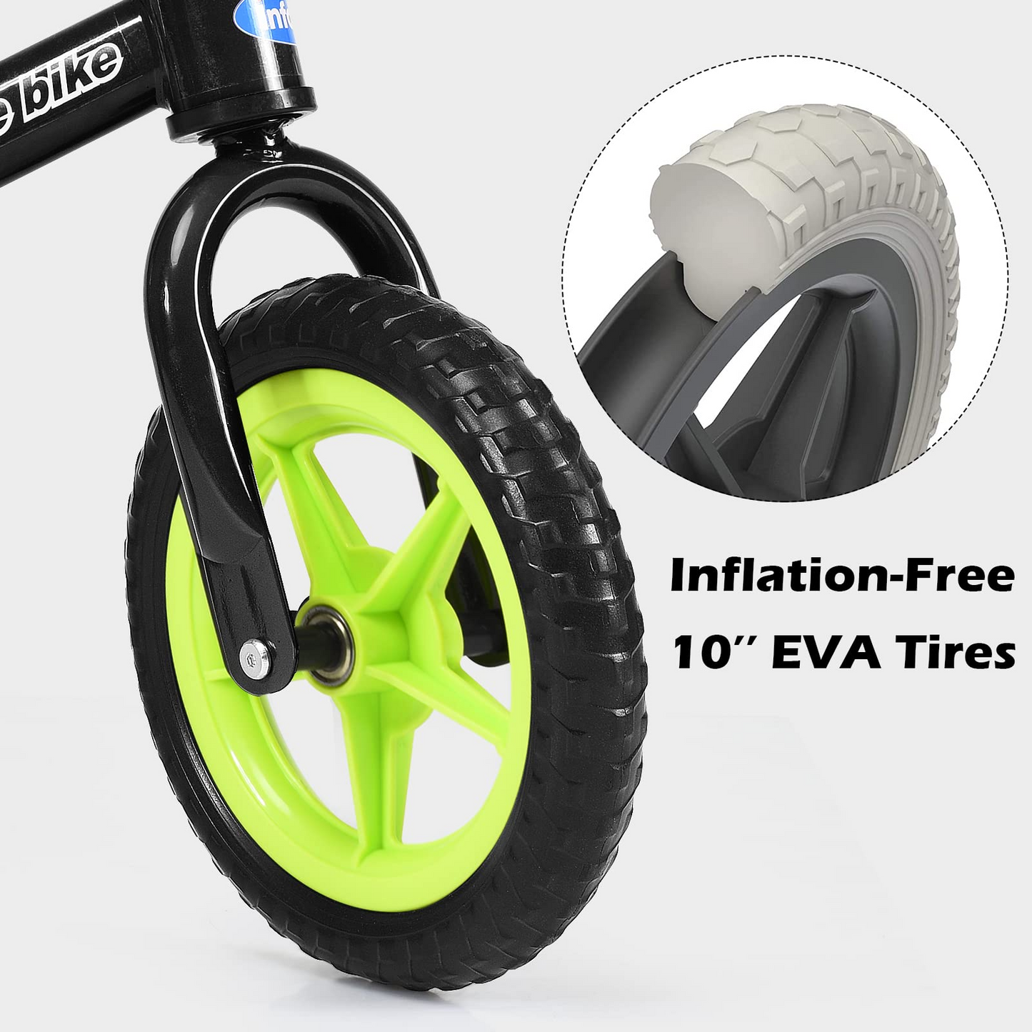 Balance Bike Training Bicycle with 10" Airless Eva Tires OLAKIDS