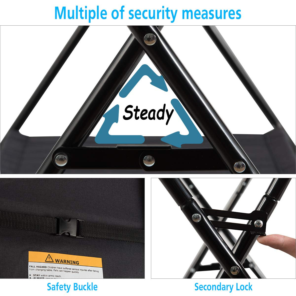 Baby Portable Changing Table with Safety Belt OLAKIDS