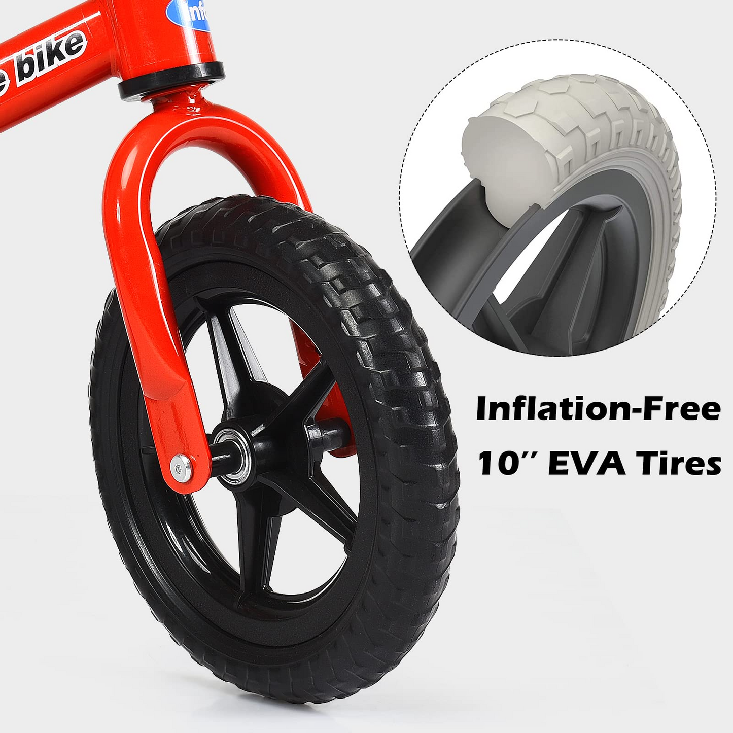 Balance Bike Training Bicycle with 10" Airless Eva Tires OLAKIDS