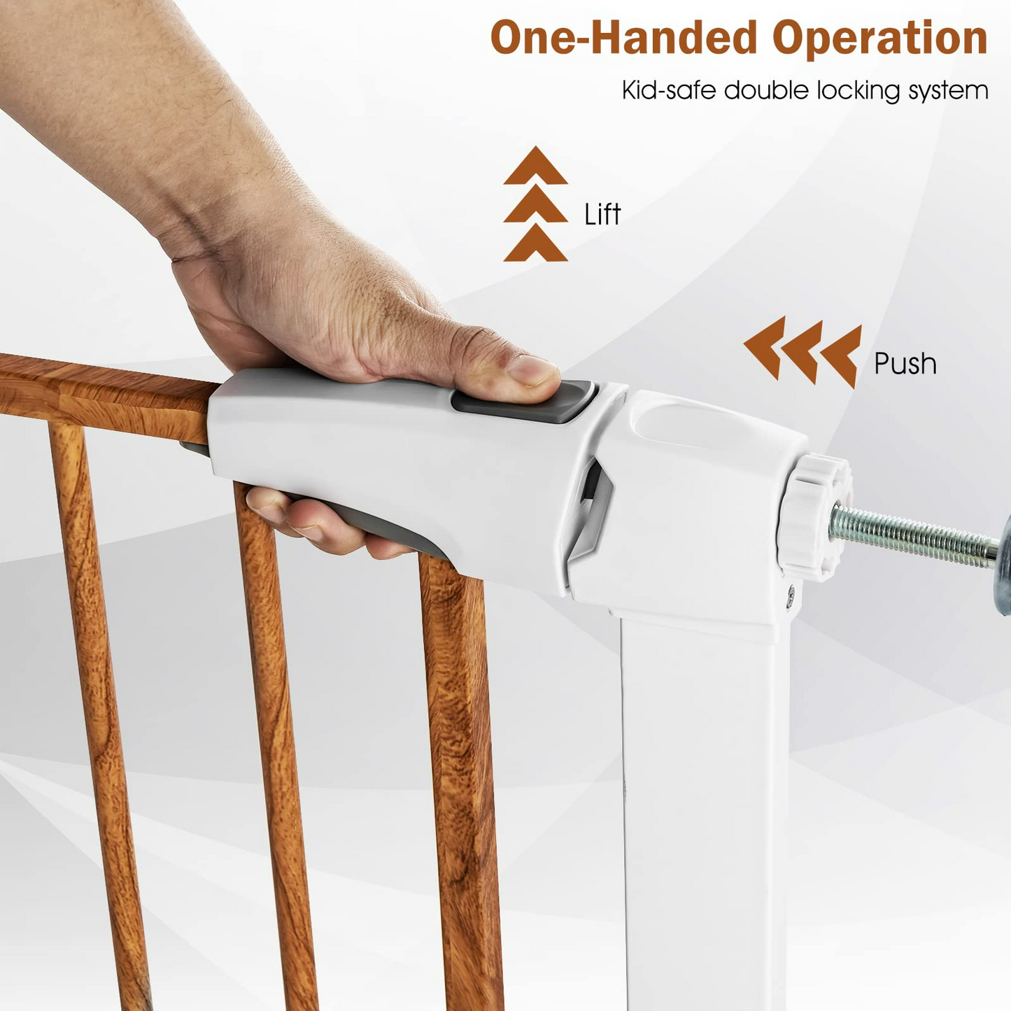 OLAKIDS Baby Gate, 29.5" to 32" Wide Banister Safety Kids and Pets Fence for Doorway Stairs OLAKIDS