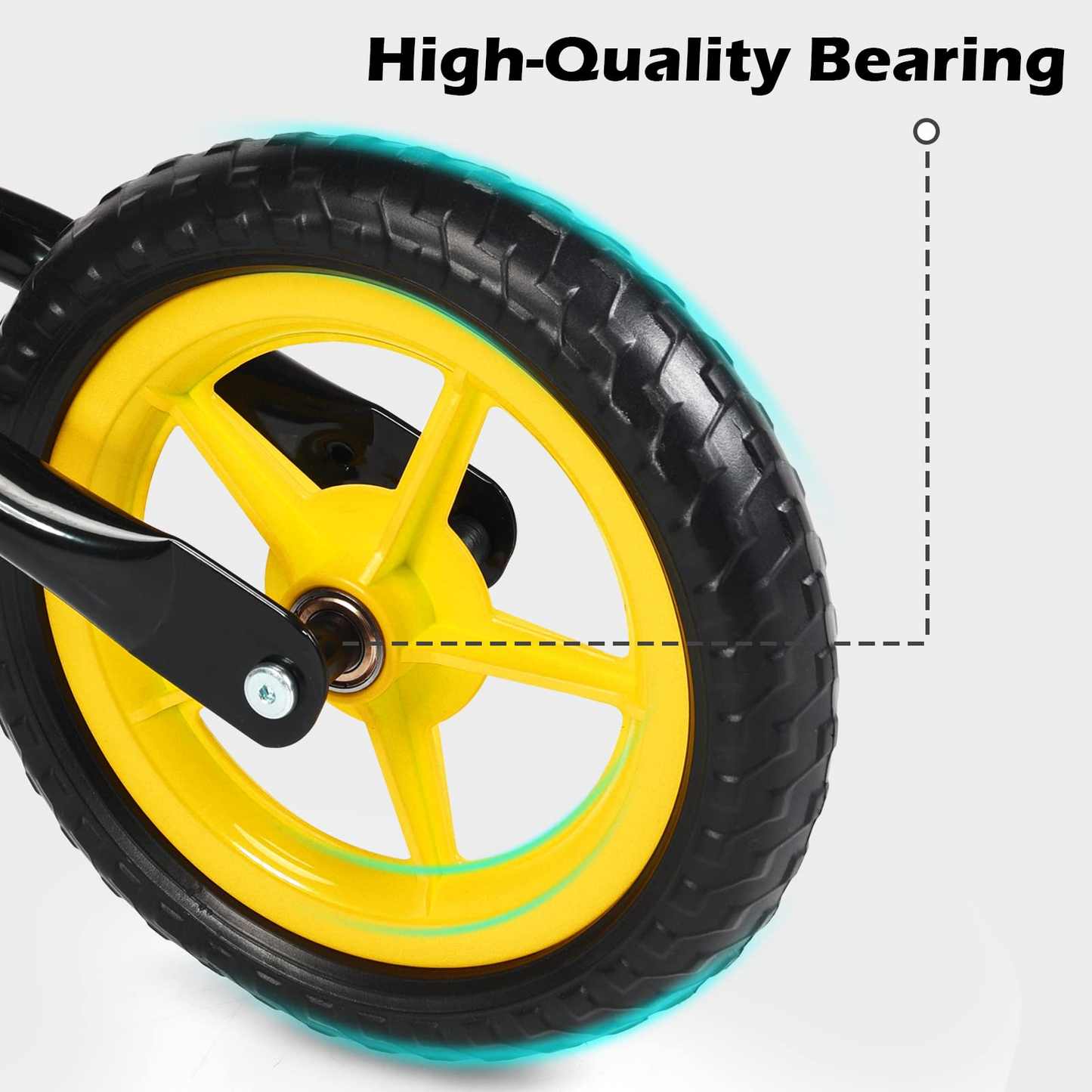 Balance Bike for 4-5 Years Old - Beginner Training Bicycle with 12" Airless Eva Tires OLAKIDS
