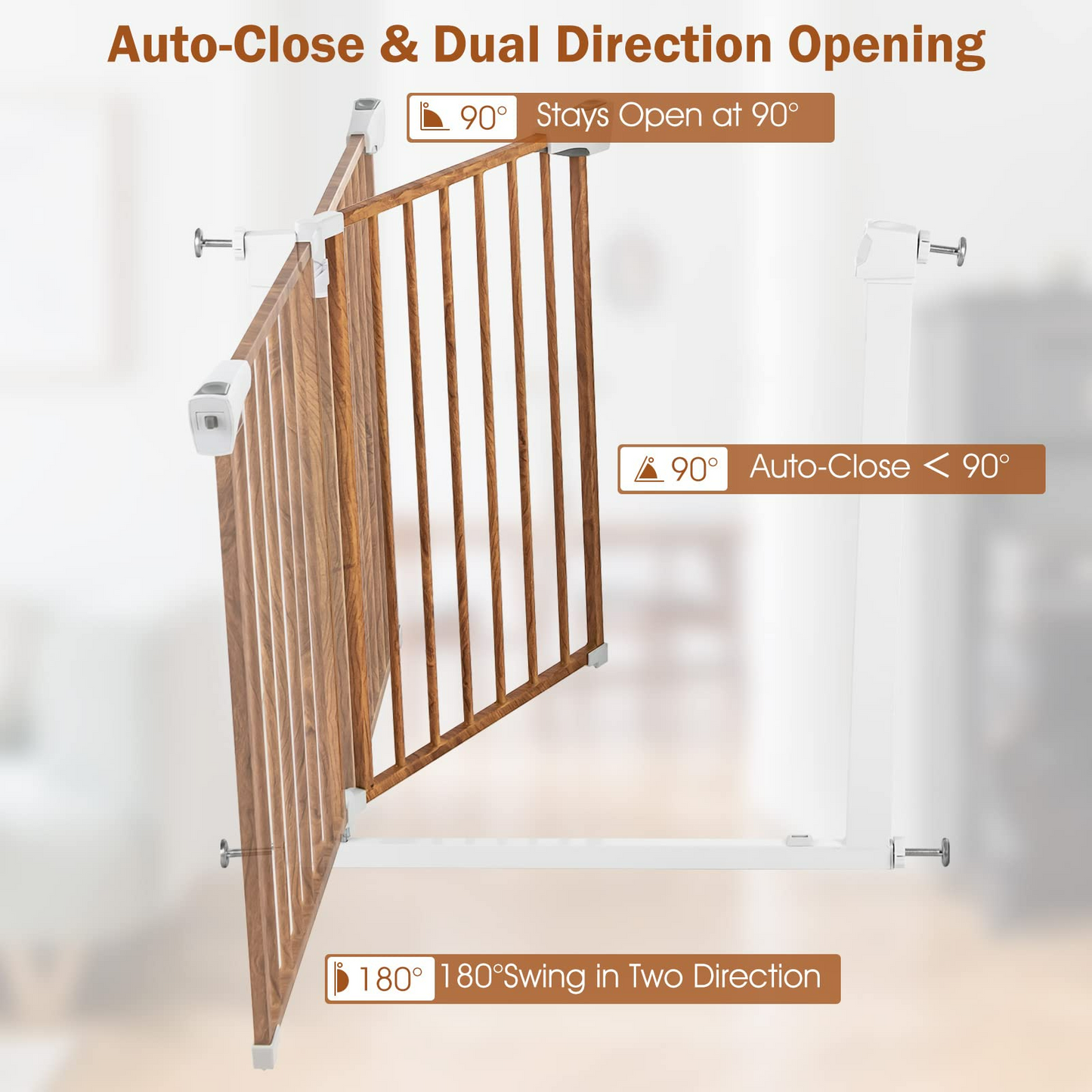 OLAKIDS Baby Gate, 29.5" to 32" Wide Banister Safety Kids and Pets Fence for Doorway Stairs OLAKIDS