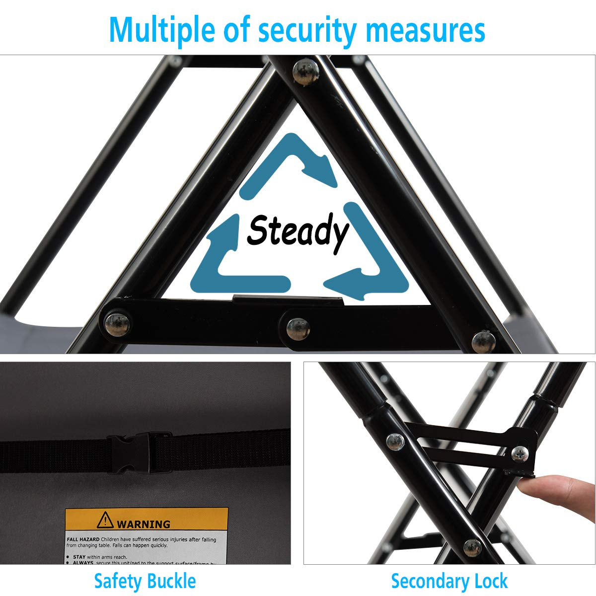 Baby Portable Changing Table with Safety Belt OLAKIDS