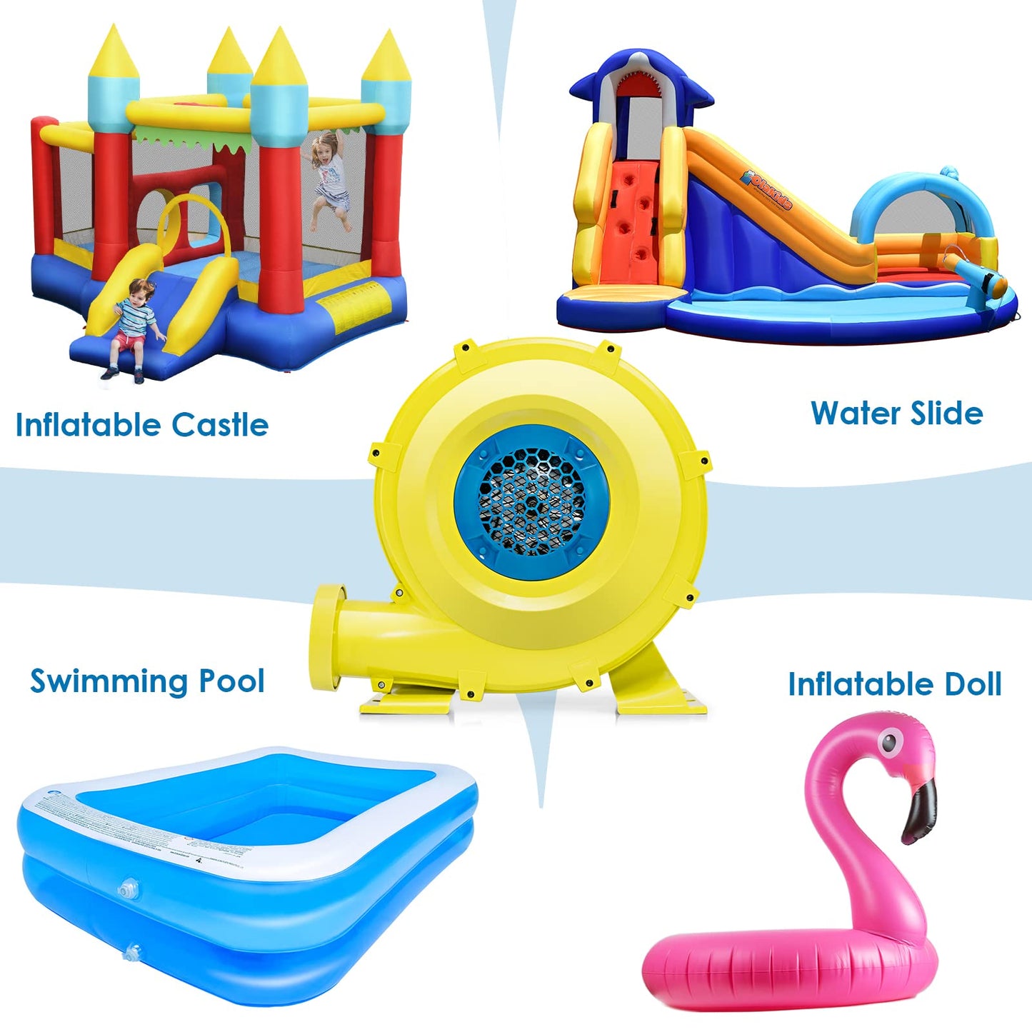 OLAKIDS Inflatable Bouncer Blower, 480W Lightweight Pump Fan OLAKIDS